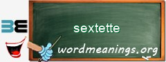 WordMeaning blackboard for sextette